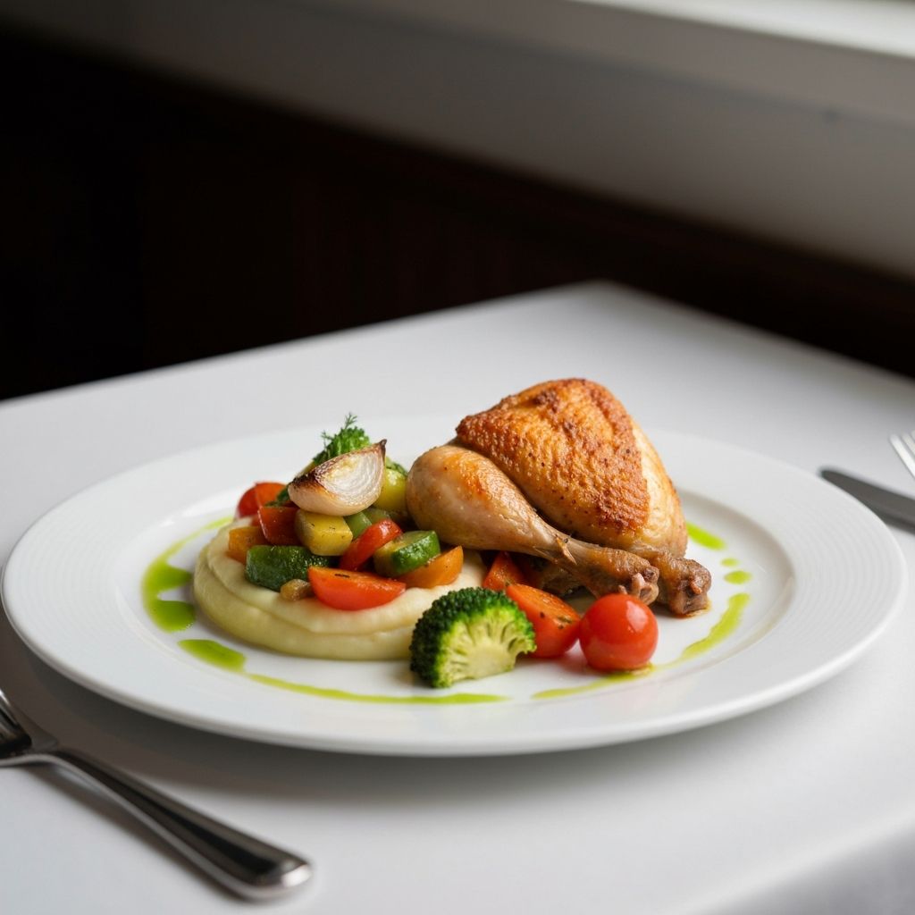 Beautifully plated gourmet meal